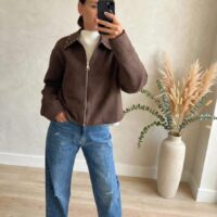 Giacca camoscio borchie