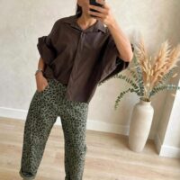 Denim mom animalier