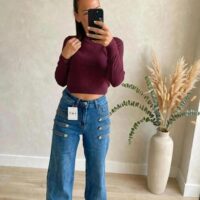Maglia crop aderente