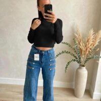 Maglia crop aderente