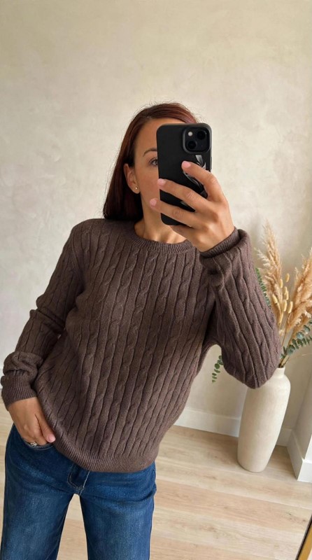 Maglia girocollo aran