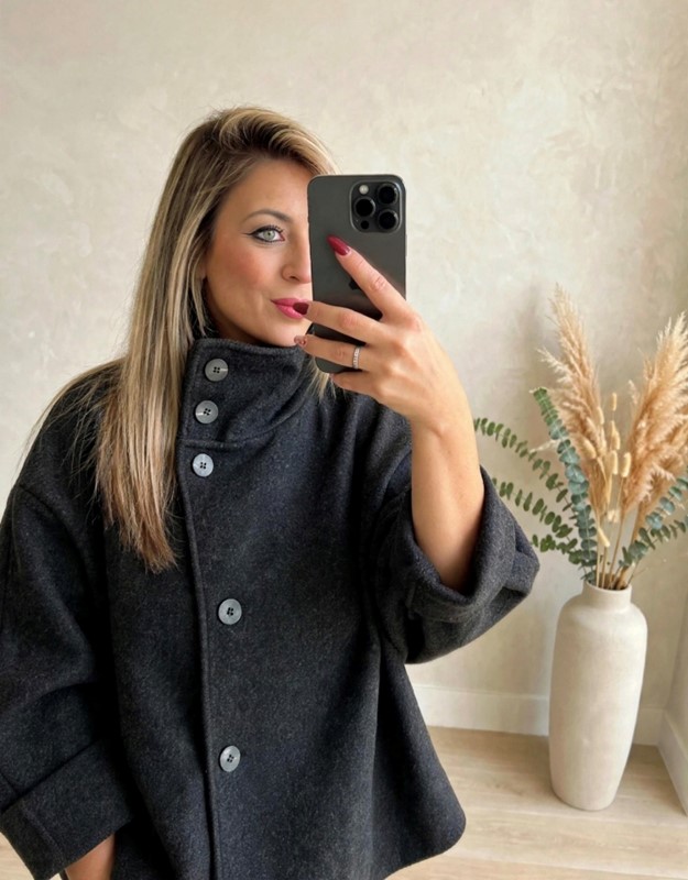 Cappotto panno bottoni