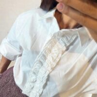 Camicia cotone rouches
