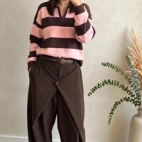 Maglia striped colletto