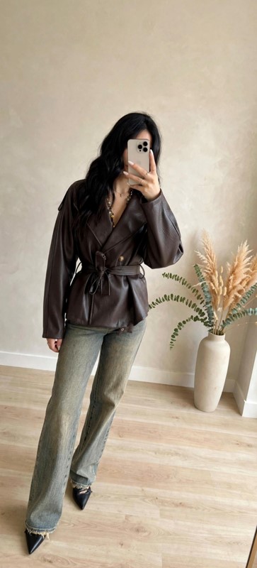 Trench ecopelle revers