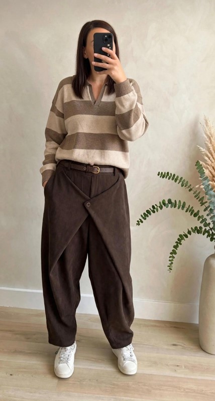 Maglia striped colletto