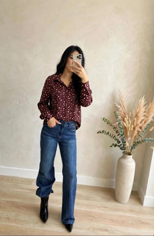 Camicia raso fantasia