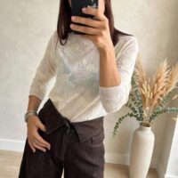 Maglia trasparente fiore
