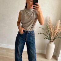 Top lato arricciato