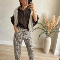 Denim mom animalier