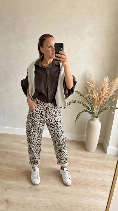 Denim mom animalier