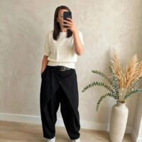 Pantalone portafoglio gessato