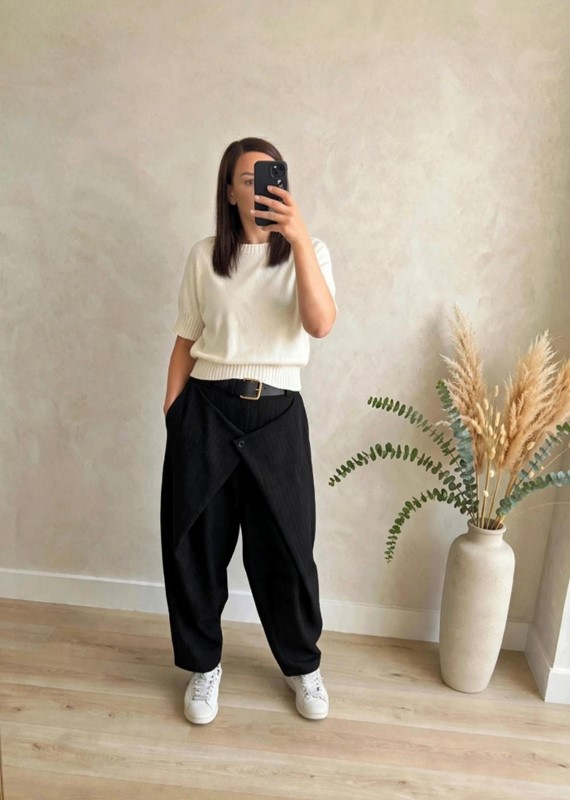 Pantalone portafoglio gessato