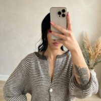 Maglia righe 3 bottoni