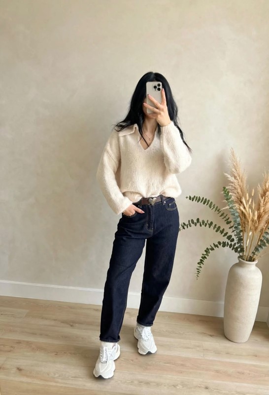 Jeans denim mom