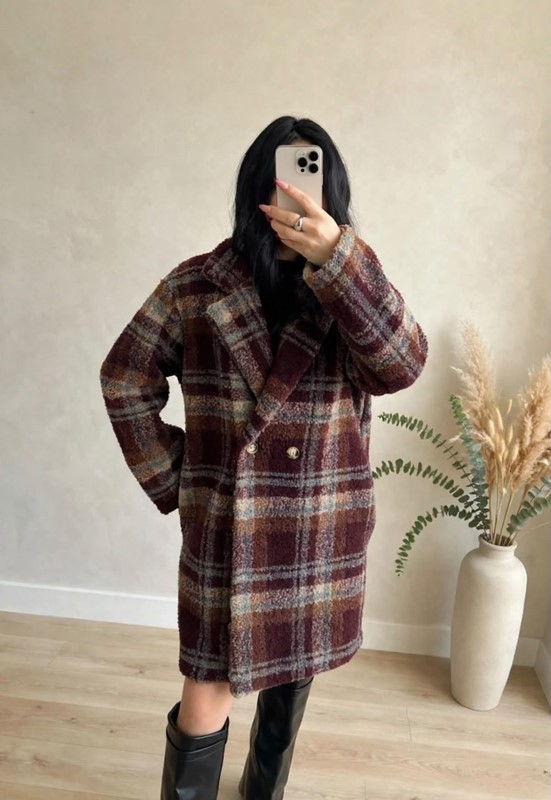 Cappotto fantasia misto lana