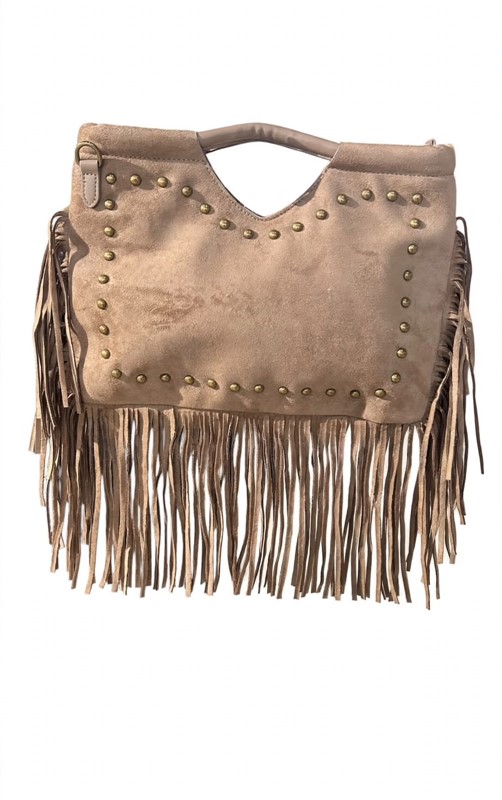 Borsa camoscio borchie