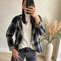Giacca revers tartan