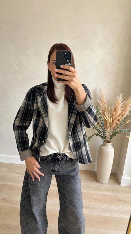 1DC3DEF032176B1F25353953778CF6C8_ Giacca revers tartan