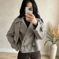 Cappotto crop alette