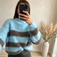 Maglione striped misto lana