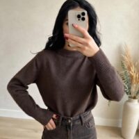 Maglia collo lupetto