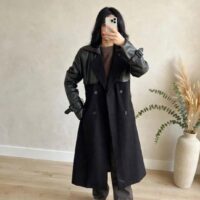 Cappotto dettagli ecopelle