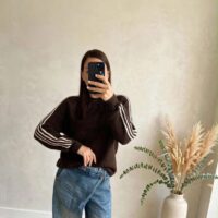Maglia misto lana bande
