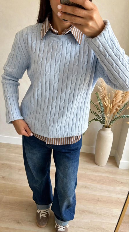 Maglia girocollo aran