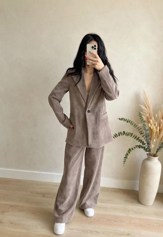 Pantalone palazzo corduroy