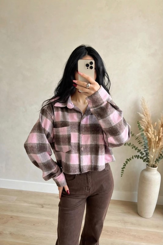 561523ACD3314E6EE47656C16FD8D097_ Camicia crop glitter