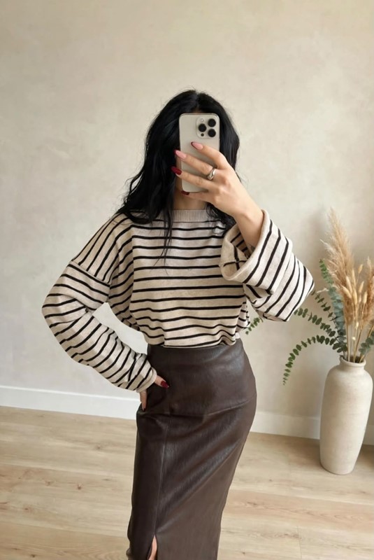 Maglia viscosa righe