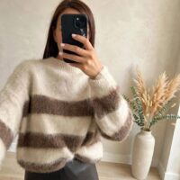 Maglione striped misto lana