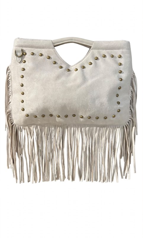 Borsa camoscio borchie