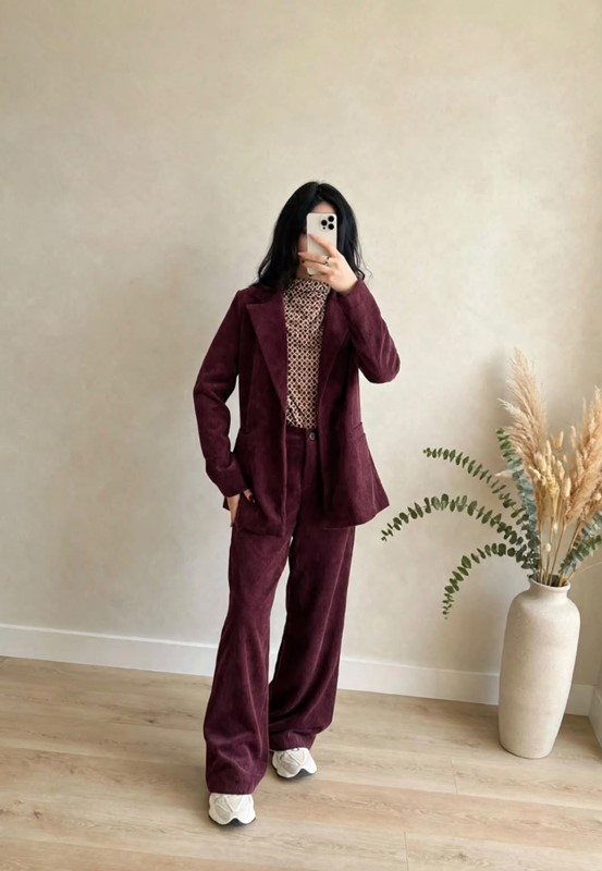 Pantalone palazzo corduroy