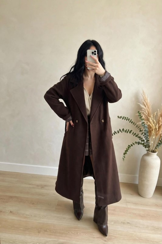 Cappotto lungo doppio petto