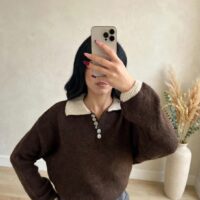 Maglione morbido colletto