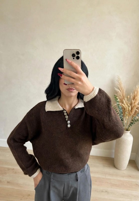 Maglione morbido colletto