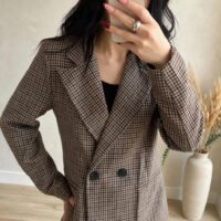 Blazer oversize check