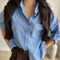 Camicia righe tasca