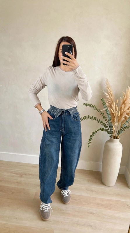 C1EE7991038BF988F1388D4C645F2C03_ Jeans ballon vita glitter