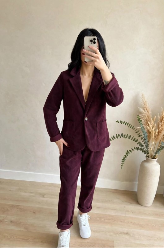 Pantalone velluto+cinta