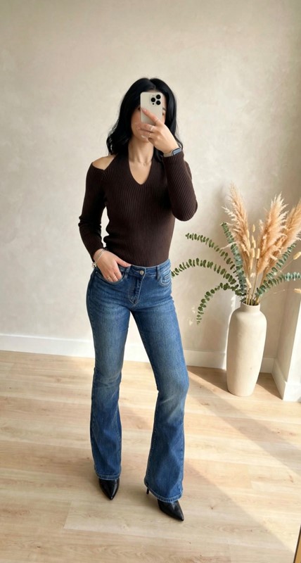 Jeans zampa push-up
