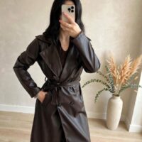 Trench lungo ecopelle
