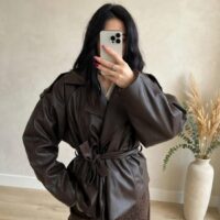 Cappotto ecopelle felpato