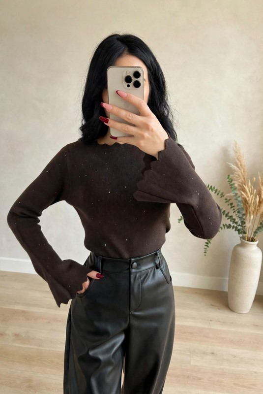 Maglia onde paillettes