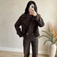 Cappotto crop alette